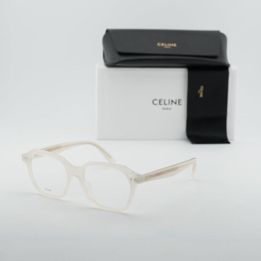 Celine CL50127I 025 Square Eyeglasses – Ivory 52mm